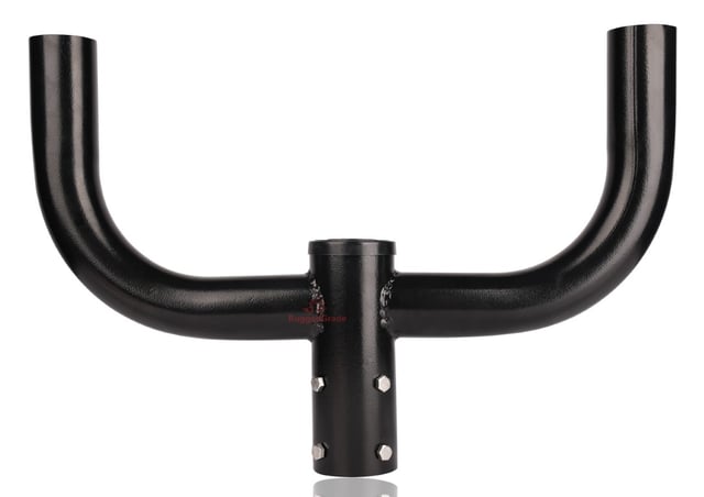 Dual Bullhorn Mount | Dual Tenon Adapter, 2 Light Pole Adapter for Slip Fit, Goes Over Tenon 2 3/8 inch, Black
