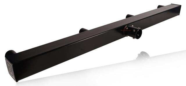Quad Bullhorn Mount | Quad in-line Tenon, Low Profile, 4 Light Head Pole Adapter, Black