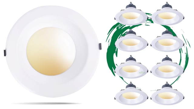 8-Pack - 30W - Kalo XO Series - Commercial LED Ceiling Down Light | 8 Inch, Color Selectable 27K/30K/35K/40K/50K