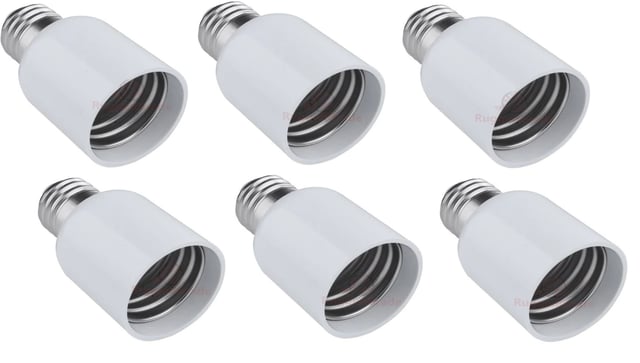 E26 to E39 Socket Adapter - 6 Pack - Use Any E39 Large Mogul Base Bulb in a Standard E26 Household Socket