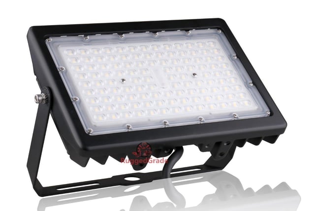 120W Kivo II CS Series - LED Flood Light | With Photocell, 17,400 Lumens, Color Selectable 30K/40K/50K, Flood Mount, DLC Premium 5.1