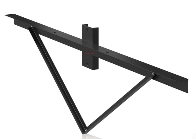 Wood Pole Light Bracket - Four Light Version  - Black Housing - Telephone Light Pole Bracket
