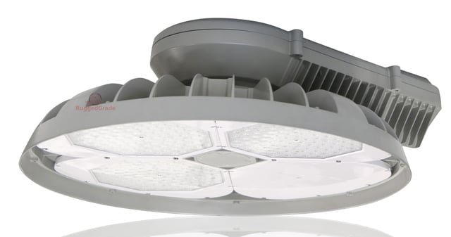 120-277V - 500 Watt - Volantis Series - High Mast LED Lights - 80,000 Lumen LED Roadway Lights - 5000K Natural White  - 60 degree  - Wattage Adjustable - Silver Housing