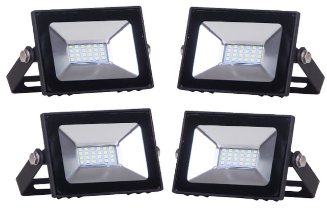 4 Pack-10W - LED Flood Light | 1,100 Lumens, 5000K, Flood Mount, White