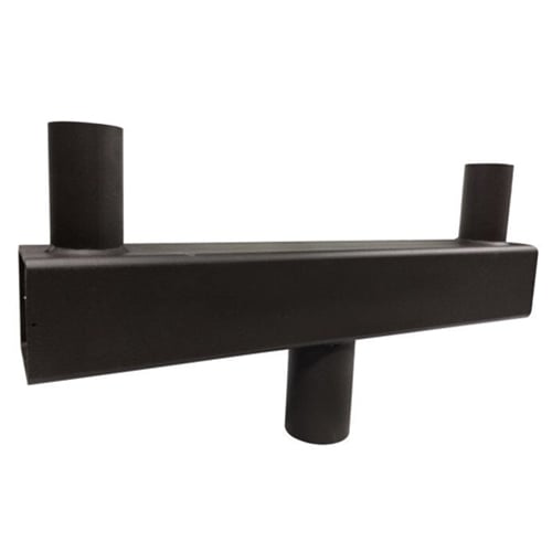 Dual Bullhorn Mount | Low Profile Dual Tenon Adapter, 2 Light Pole Adapter for Slip Fit, Goes Over Tenon 2 3/8 inch, Bronze