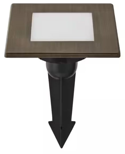 8 Pack-2W Stella Terra Series - LED Deck Light | Square Design, 2700K, 12-15V DC Low Voltage, Bronze