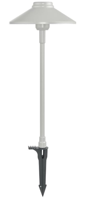 4 Pack-2W Stella Halo Series - LED Landscape Path Light | 2700K, 12-15V DC Low Voltage, Silver