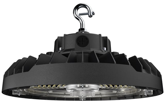 240W - LED UFO High Bay Light | 33,600 Lumens, Color Selectable 30K/40K/50K, DLC Premium 5.1, Black