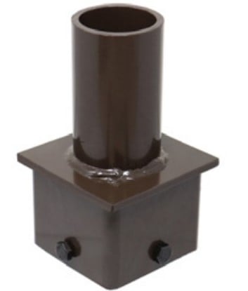 Tenon Adapter | For 3 inch Square Pole, Light Pole Adapter for Slip Fit Mounts, Dark Bronze/Brown