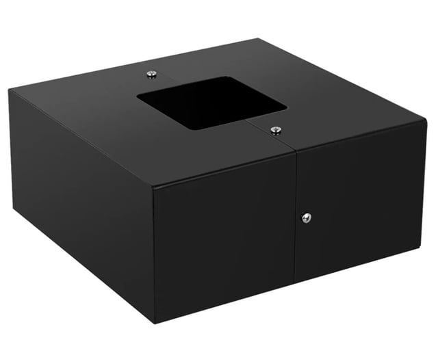 5 inch Square Base Cover for Light Pole - Black