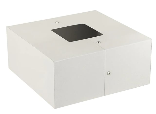 4 inch Square Base Cover for Light Pole - White