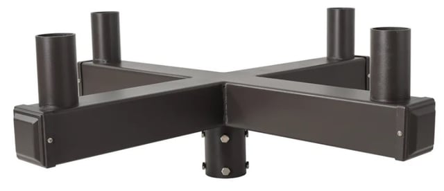 Quad Bullhorn Mount | Low Profile Quad 90D Tenon Adapter, 4 Light Pole Adapter for Slip Fit, Goes Over Tenon 2 3/8 inch, Bronze