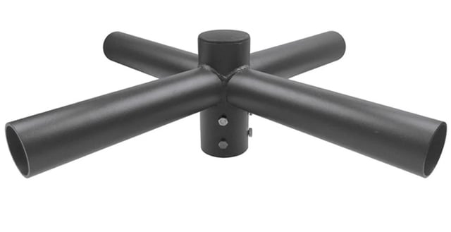 Quad Bullhorn Mount | Quad 90D Tenon Adapter, 4 Light Pole Adapter for Slip Fit, Bronze