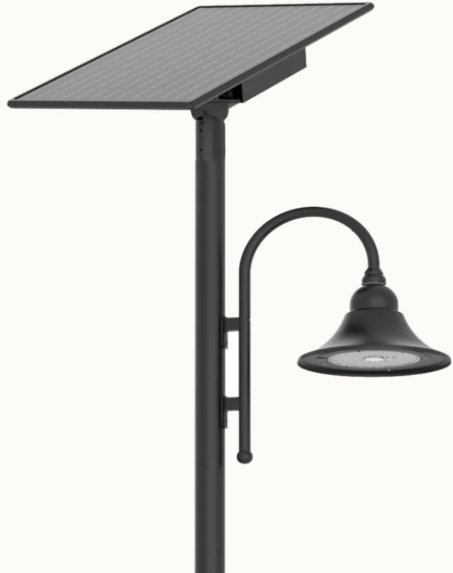 50W - Solar LED Bell Light | Color Selectable - 9,000 Lumens, Solar Area Light,Black 