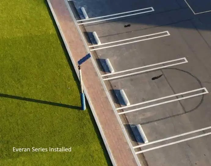 solar parking lot lights drone