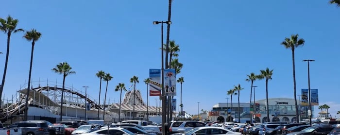 LED parking lot lights installed at Belmont Park