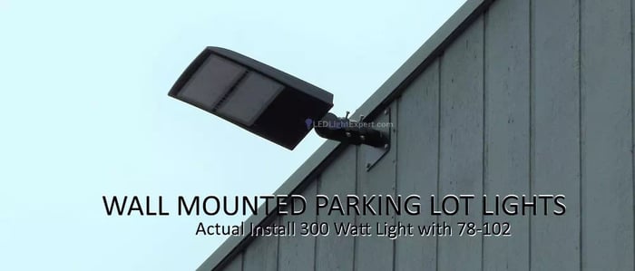wall mounted parking lot lights with tenon adapter