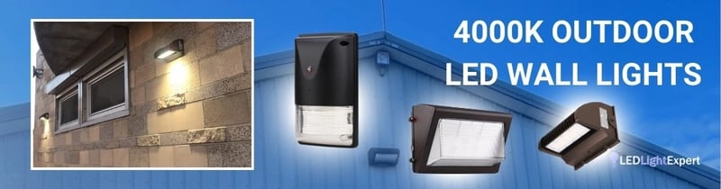 4000K LED Outdoor Wall Lights