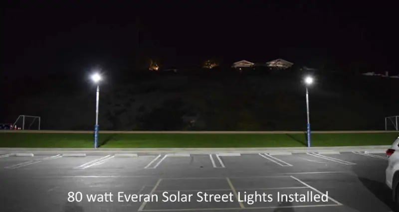 solar lights installed