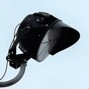 LED sports light installed for field lighting