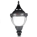 100W Marcenti Series - LED Post Top Light | Acorn Style, With Optional Photocell, Color Selectable 30K/40K/50K, Slip Fit Mount, Black