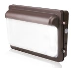 100W Stelora Series - LED Wall Pack | With Photocell, Color Selectable 30K/40K/50K, Brown