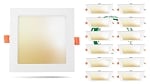 12-Pack - 15W Kalo RD Series - LED Recessed Can Light with Junction Box | 6 Inch, Slim Square Design, Color Selectable 27K/30K/35K/40K/50K