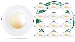 12-Pack - 42W - Kalo XO Series - Commercial LED Ceiling Down Light | 6 Inch, 4,000 Lumens, Color Selectable 27K/30K/35K/40K/50K