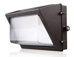 80W Durado IV Series - LED Wall Pack | With Battery Backup & Photocell, 11,600 Lumens, Color Selectable 30K/40K/50K, Semi Cut Off, DLC Premium 5.1, Brown