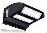 120W Rotate IV Series - LED Wall Pack | With Photocell, 17,100 Lumen, 5000K, Rotating Panels, DLC Premium 5.1, Black