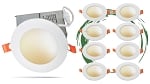 8-Pack - 12W Kalo RD Series - LED Recessed Can Light with Junction Box | 4 Inch, Slim Round Design, Color Selectable 27K/30K/35K/40K/50K