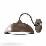 12W Cavelo Series - LED Gooseneck Light | Wall Light with Photocell, 1,000 Lumens, Color Selectable 30K/40K/50K, Dark Brown