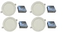 4-Pack - 15W Kalo Series - Can LED Lights | 6 Inch, CCT Selectable 30K/40K/50K, Replaces Canned or Recessed Ceiling Lights