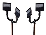 Sport Court Light Package | 2 x 15 Foot Pole with Bullhorn + 4 of the 150 Watt Sports Light, Bronze