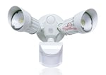 20 Watt Lacuna II Series LED Motion Sensor Flood Light - 2,400 Lumens -  150 Degree Sensor - 5000K - White Housing