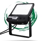200W Elara Series - LED Flood Light | With Photocell, 5000K, Wattage Selectable, Flood Mount, Black