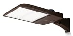 300W NextGen IV Series - LED Parking Lot Light | Shoebox with Photocell, 45,000 Lumen, Color Selectable 30K/40K/50K, Arm Mount, Brown
