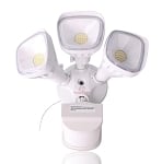 30 Watt - Turin II Series LED Security Light - Motion Wall Light -3600 Lumen - 240 Degree sensor - White housing - 5000K Light Color - Square heads