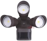 30 watt Motion Wall Light -2600 Lumen, 240 Degree sensor  -Bronze / Charcoal Black - 3000K