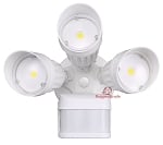 30 Watt Motion Wall Light -2600 Lumen - 240 Degree sensor - White - 3000K - Round Head