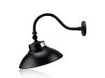 35 Watt Overo Series LED Goose Neck Wall Light - 4,550 Lumens - 3000K Warm White - Adjustable - Black Housing - With Photocell