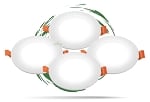 4-Pack - 12W Kalo RD Series -  LED Recessed Can Light with Junction Box | 4 Inch, Slim Round Design, Color Selectable 27K/30K/35K/40K/50K