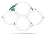 4-Pack - 15W Kalo RD Series - LED Recessed Can Light with Junction Box | 6 Inch, Slim Round Design, Color Selectable 27K/30K/35K/40K/50K