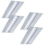 2x4 Feet LED Troffer - 30/40/50/60/72 Watt - Color Selectable 3500K/4000K/5000K -  9,400 Lumen - 4-Pack