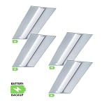 Battery Back up  - Color Selectable 30K/40K/50K -  2x4 Feet S1 series LED Troffer Retrofit Light- 6,500 Lumen - Tunable - 20/28/34/41 Watt Troffer Light (4 quantity)