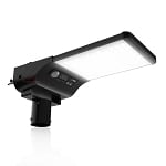 40W Vayda Series - Solar LED Street Light | With Motion Sensor, 9,000 Lumens, Color Selectable 30K/57K, Slip Fit & Wall Mount Included, Black