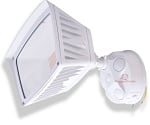 40 Watt - Folari Series LED Flood Light - LED Wall Light   4,800 Lumens- Dusk to Dawn Sensor - 5000K Bright White - White Housing