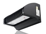 5,200 Lumen - 40 Watt Rotating Wall Pack - High Efficiency 130 lumen to watt - Black Housing