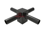 Quad Tenon Adapter | For 4 inch Square Pole, 4 Light Pole Adapter for Slip Fit Mount, Black