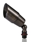 Solid Brass Molinar Series Landscape Light - 5W 3000K LED MR16 Bulb Included - 12v DC Low Voltage Lights - LED Landscape Spot Light
